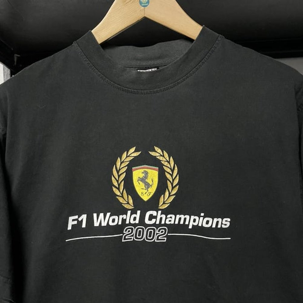 Vintage 2002 Ferrari F1 World Champions Fred Faded Tee
